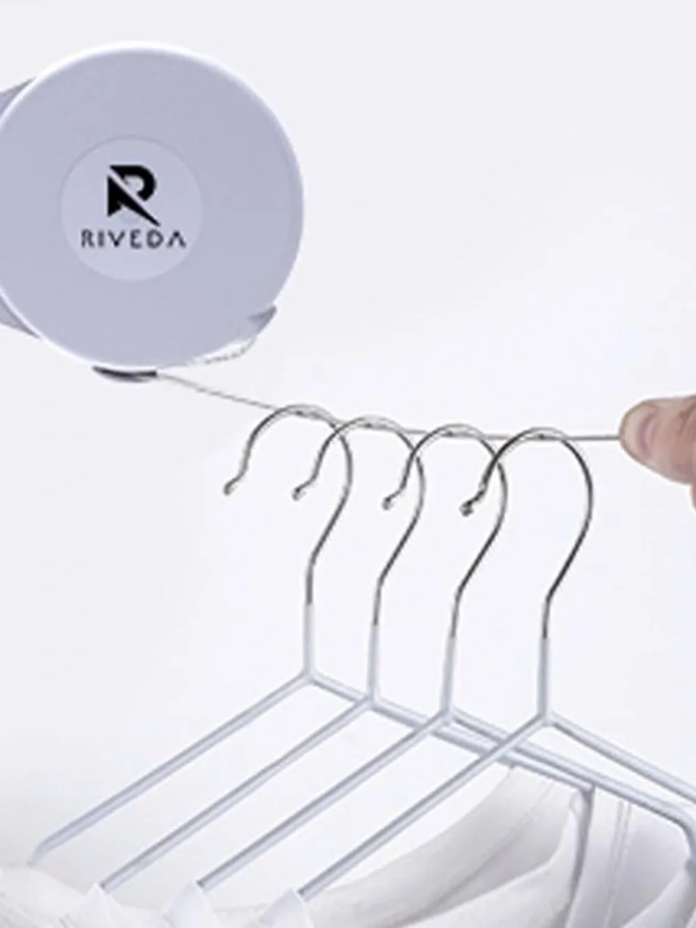 Riveda  Light Gray Retractable Clothesline Reel 45 Feet NIB